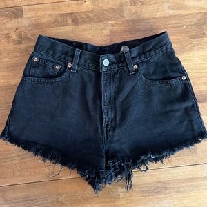 Black Levi’s Denim Cutoffs Daisy Dukes